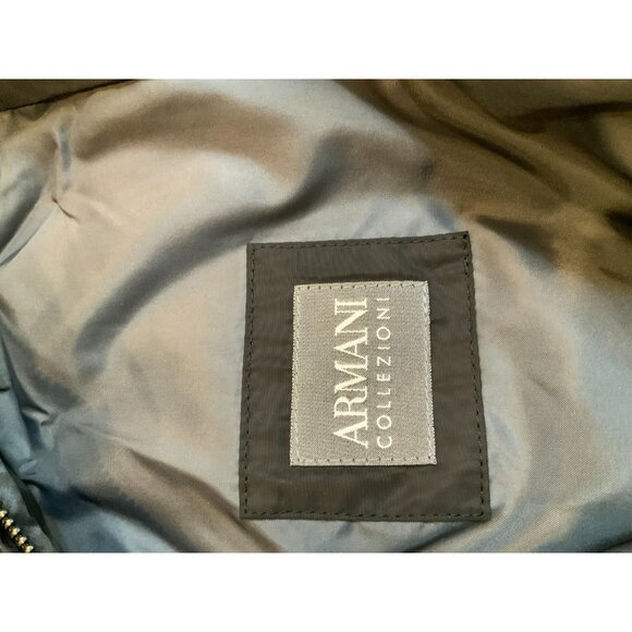 Armani Collezioni Long Black Quilted Down Puffer Coat, Size 12 | 48, NWT! $1,295 - Picture 11 of 12